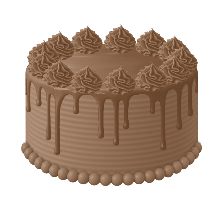 Chocolate cake with ganache drip